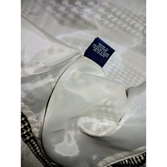 Evan Picone Houndstooth Slit Front Belted Skirt - Blk/Ivory - Picture 13 of 16